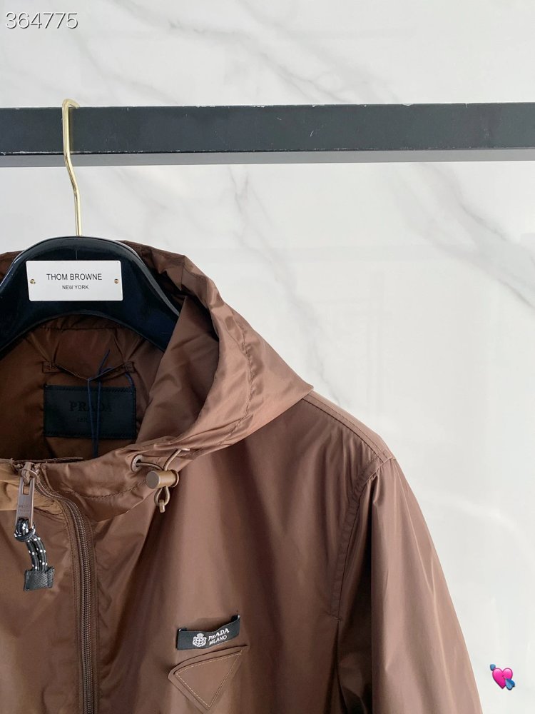 Prada 2026 Spring/Summer New Men's Fashion Hooded Casual Jacket | Loongbuymall