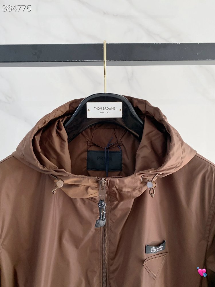 Prada 2026 Spring/Summer New Men's Fashion Hooded Casual Jacket | Loongbuymall