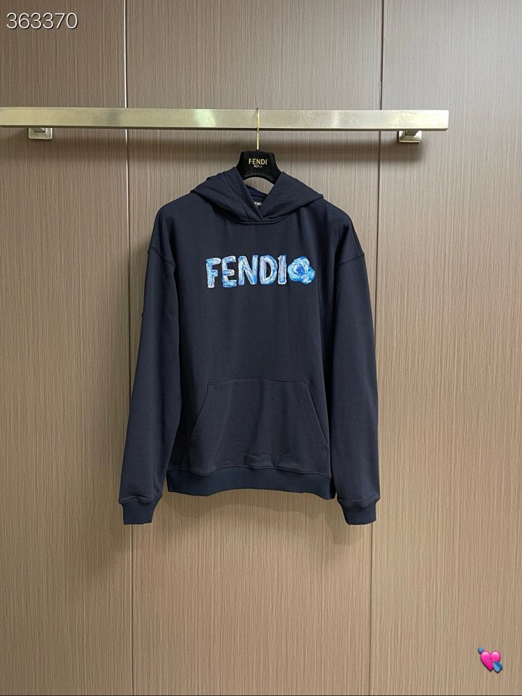 fendi2026 New Men's Fashion Casual Embroidery Hoodie