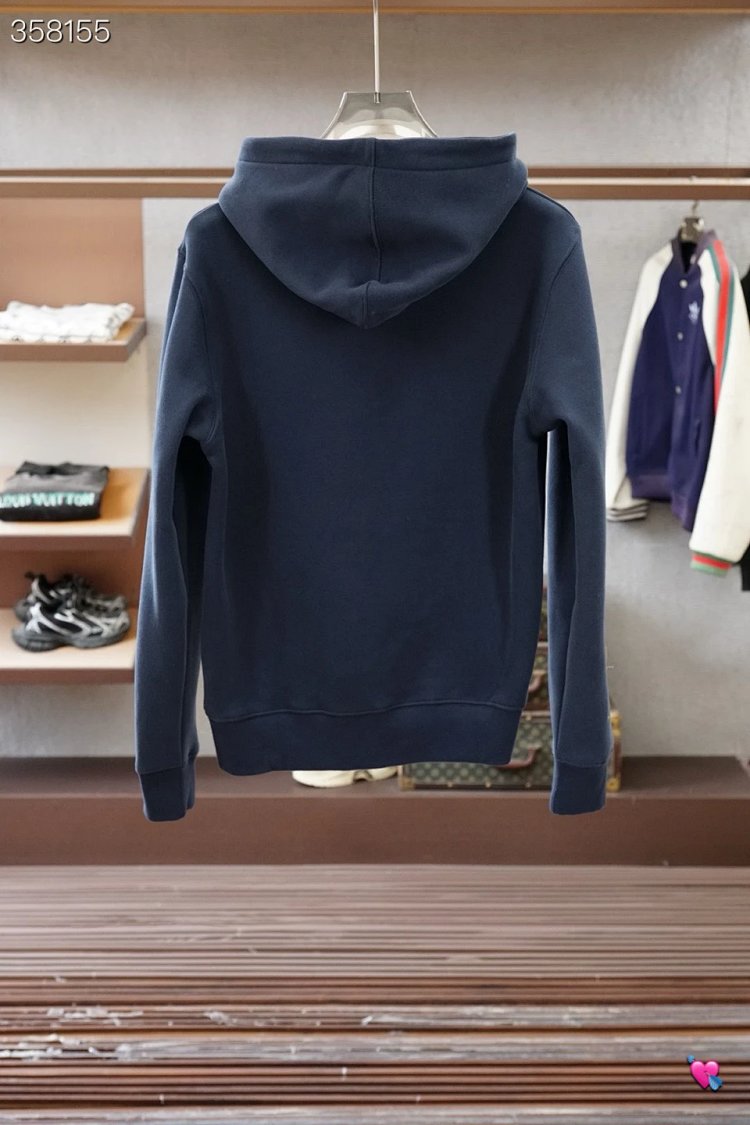 DiorDior classic CD embroidered hooded pure cotton men's fashionable casual hooded sweatshirt | Loon