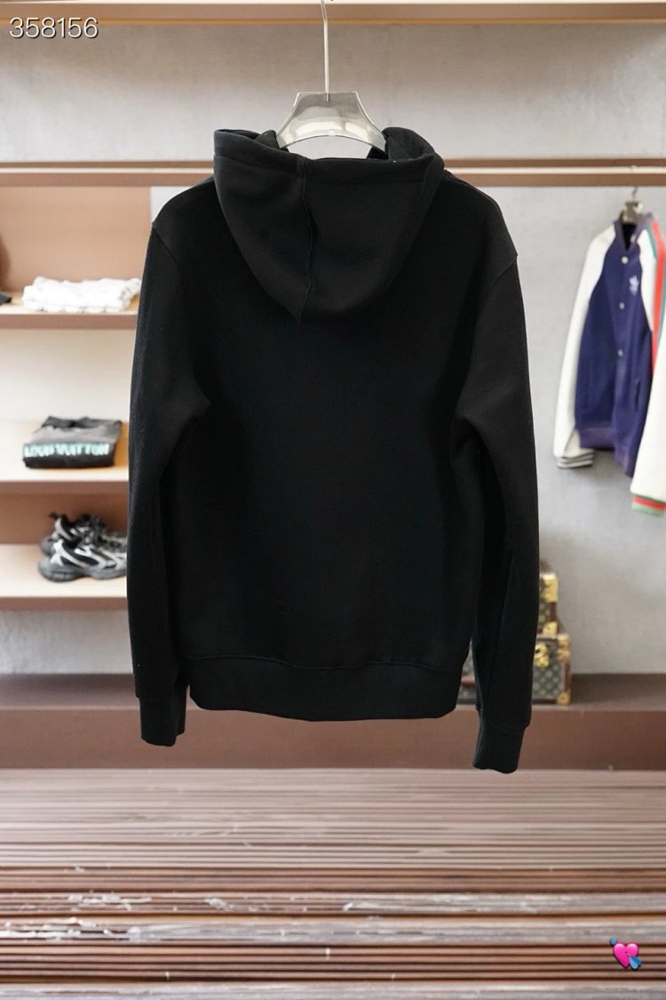 DiorDior classic CD embroidered hooded pure cotton men's fashionable casual hooded sweatshirt | Loon