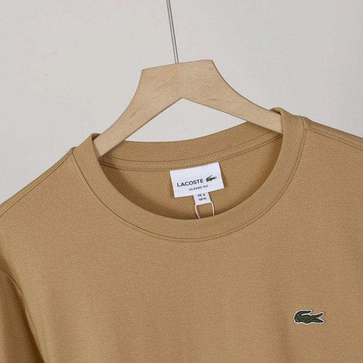 LACOSTE  French crocodile men's pure cotton round neck long sleeved T-shirt TH7307 | Loongbuymall