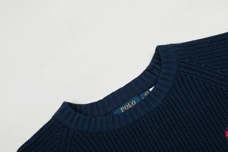 Ralph Lauren's new round neck embroidered knitted sweater | Loongbuymall