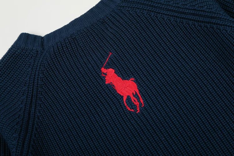 Ralph Lauren's new round neck embroidered knitted sweater | Loongbuymall