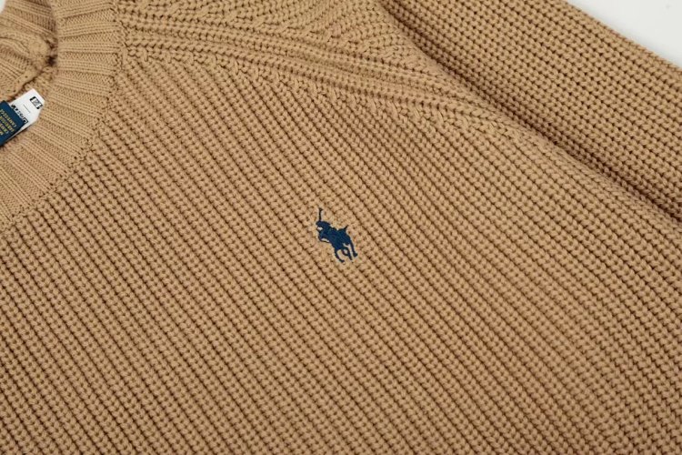 Ralph Lauren's new round neck embroidered knitted sweater | Loongbuymall