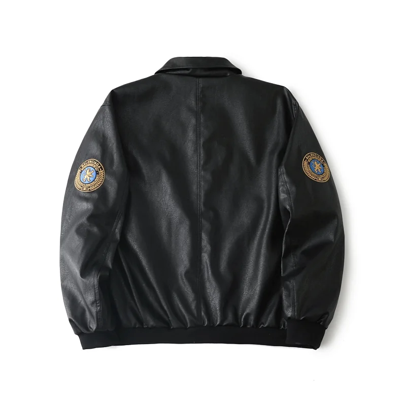 Balenciaga   Simulated PU leather jacket with loose fit | Loongbuymall