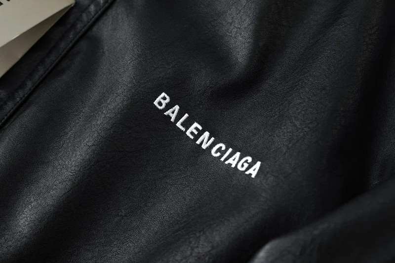 Balenciaga   Simulated PU leather jacket with loose fit | Loongbuymall