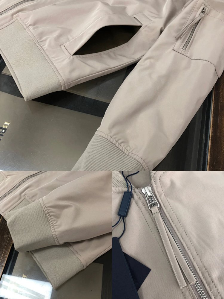 Prada men's jacket baseball collar zipper jacket cardigan solid color men's casual | Loongbuymall