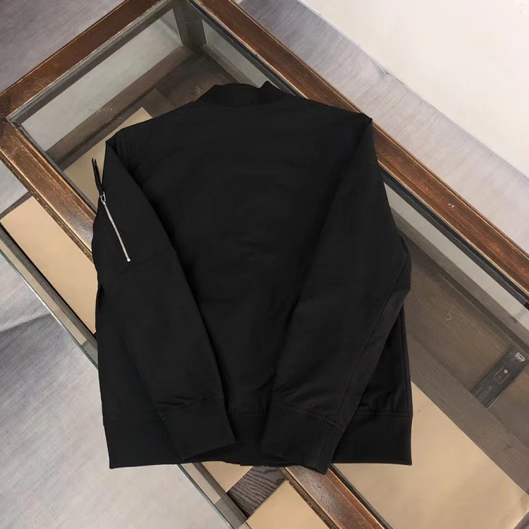 Prada men's jacket baseball collar zipper jacket cardigan solid color men's casual | Loongbuymall