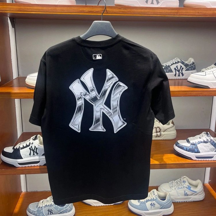 MLBLight luxury short sleeved t-shirt men's round neck half sleeved top unisex | Loongbuymall