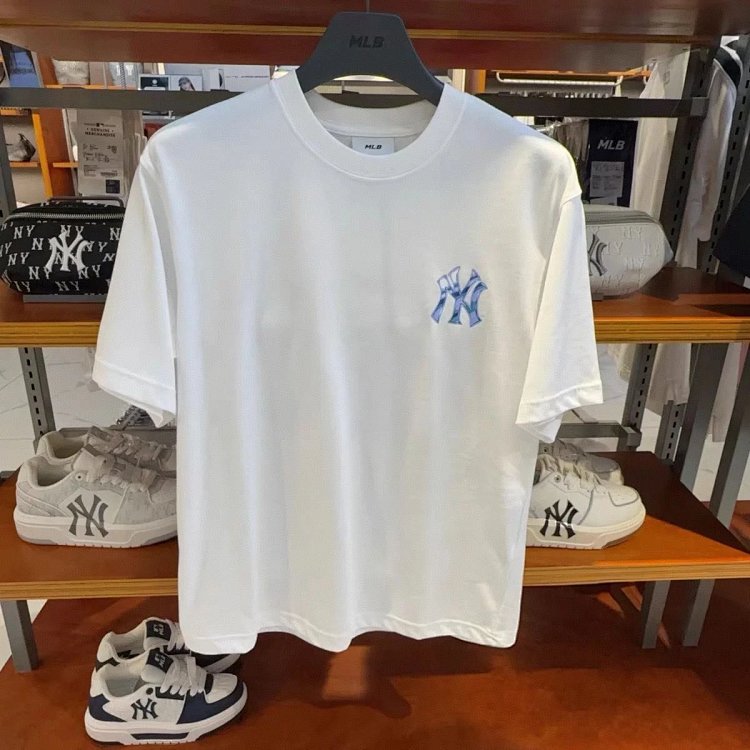 MLBLight luxury short sleeved t-shirt men's round neck half sleeved top unisex | Loongbuymall