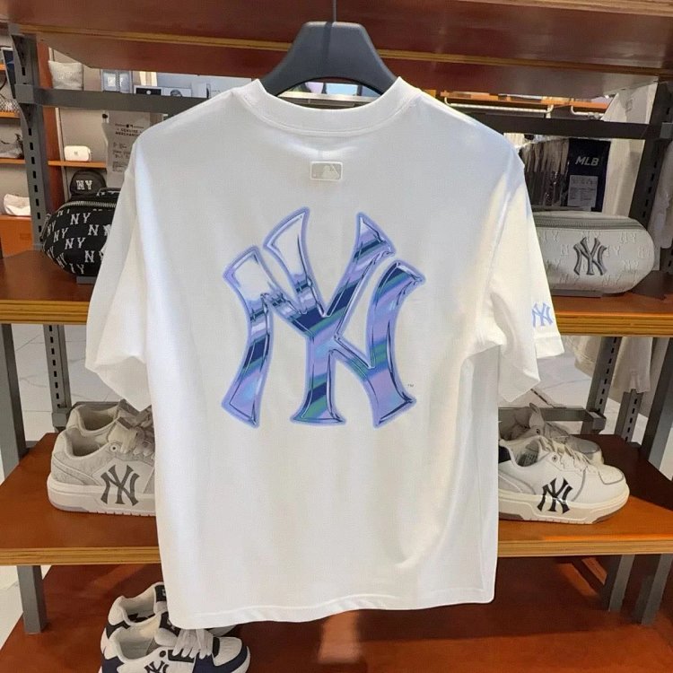 MLBLight luxury short sleeved t-shirt men's round neck half sleeved top unisex | Loongbuymall