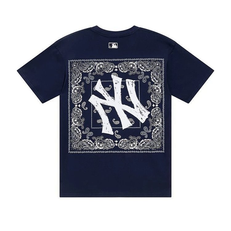 MLBLight luxury short sleeved t-shirt men's round neck half sleeved top unisex | Loongbuymall