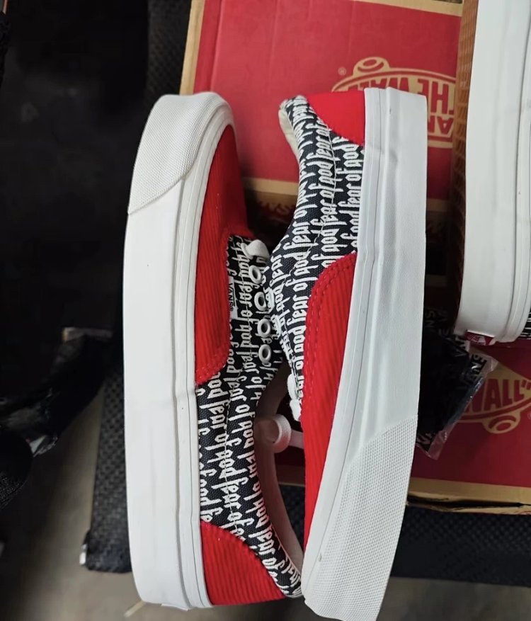 Wansi board shoes, one foot low cut shoesFear of God x Vans Era 95 dx white black fog  | Loongbuymal