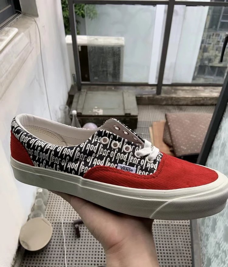 Wansi board shoes, one foot low cut shoesFear of God x Vans Era 95 dx white black fog  | Loongbuymal