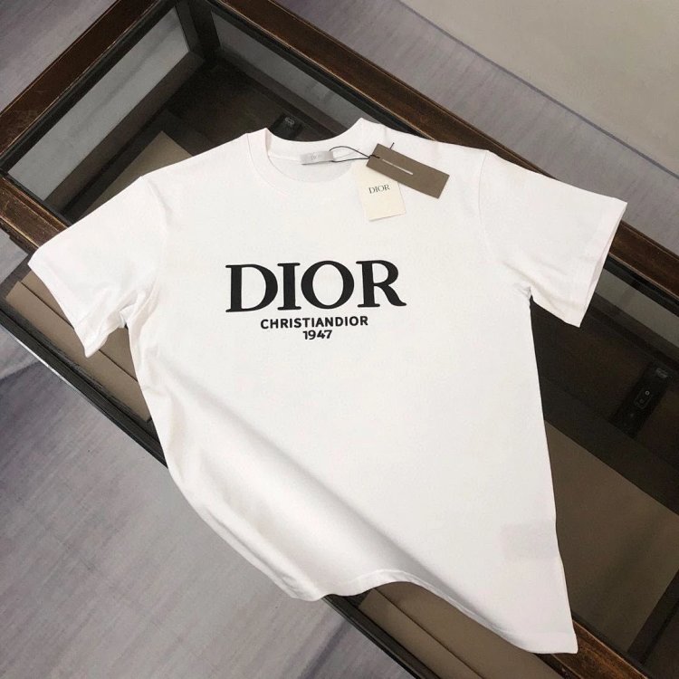 Dior light luxury short sleeved T-shirt men's half sleeved top unisex Dior short sleeved shirt | Lo