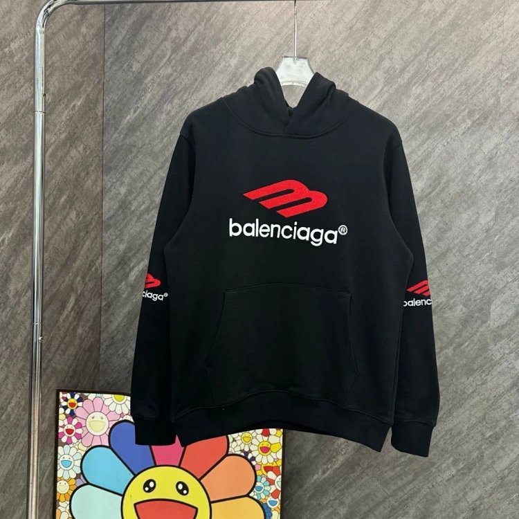 Balenciaga hooded sweatshirt, light luxury jacket, unisex top, long sleeved | Loongbuymall