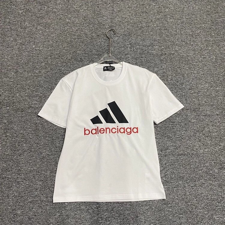 Balenciaga Adidas Joint Short Sleeve Fashion Show with Large Logo | Loongbuymall