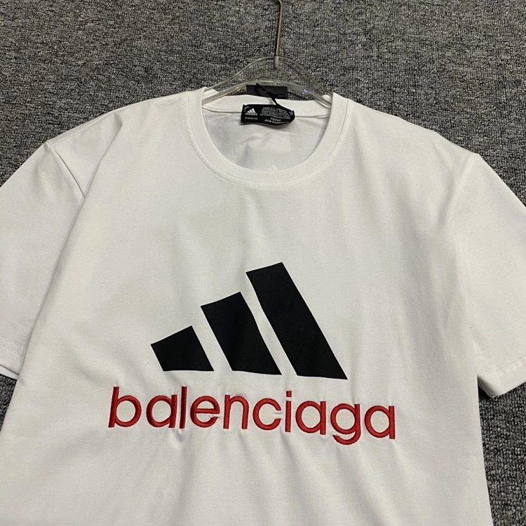 Balenciaga Adidas Joint Short Sleeve Fashion Show with Large Logo | Loongbuymall