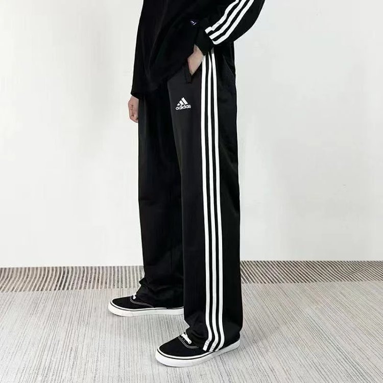 Adidas Classic Sports Clover Three Bar Men's and Women's New Embroidered Sports Pants | Loongbuymall