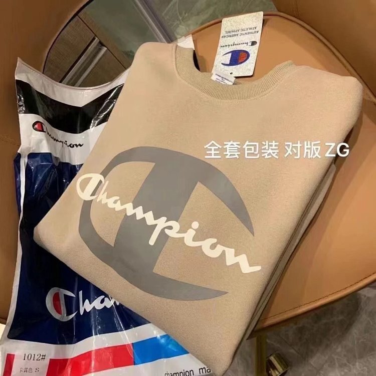 Champion plus velvet sweatshirt long sleeved unisex couple casual pullover sports top trendy | Loong