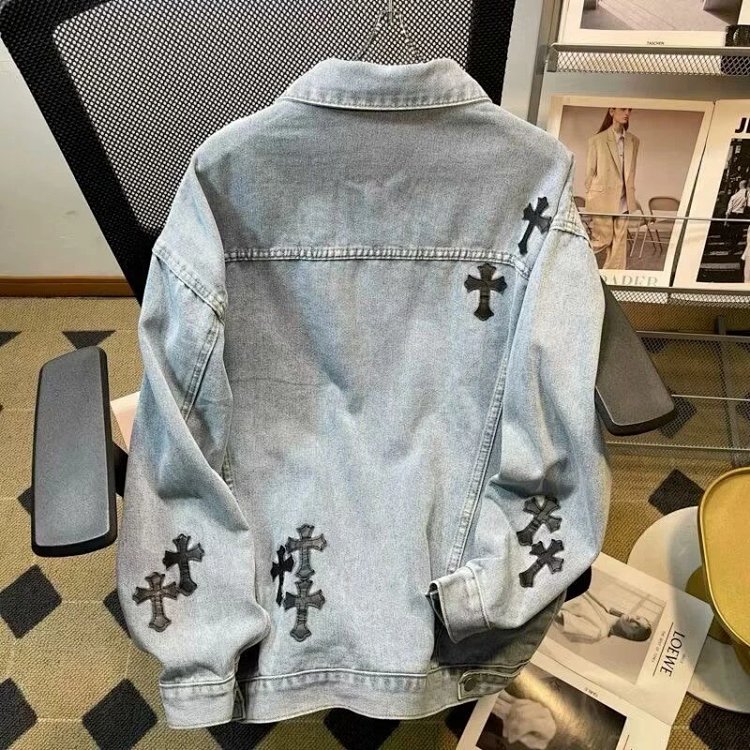 Chrome Hearts Light Luxury Cowboy Printed Coat Spring and Autumn Unisex Trendy Brand Men | Loongbuym