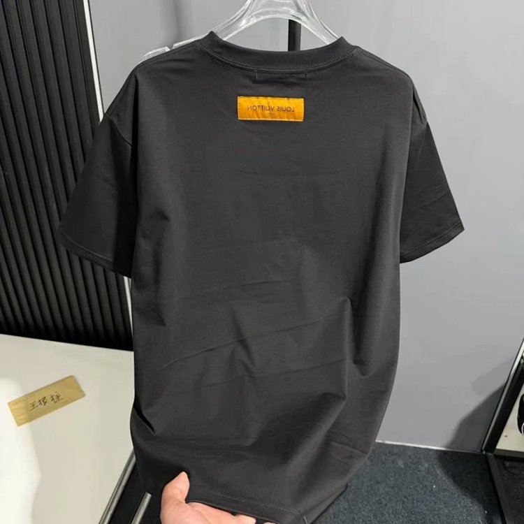 Louis Vuitton short sleeved T-shirt unisex knit top with half sleeves | Loongbuymall