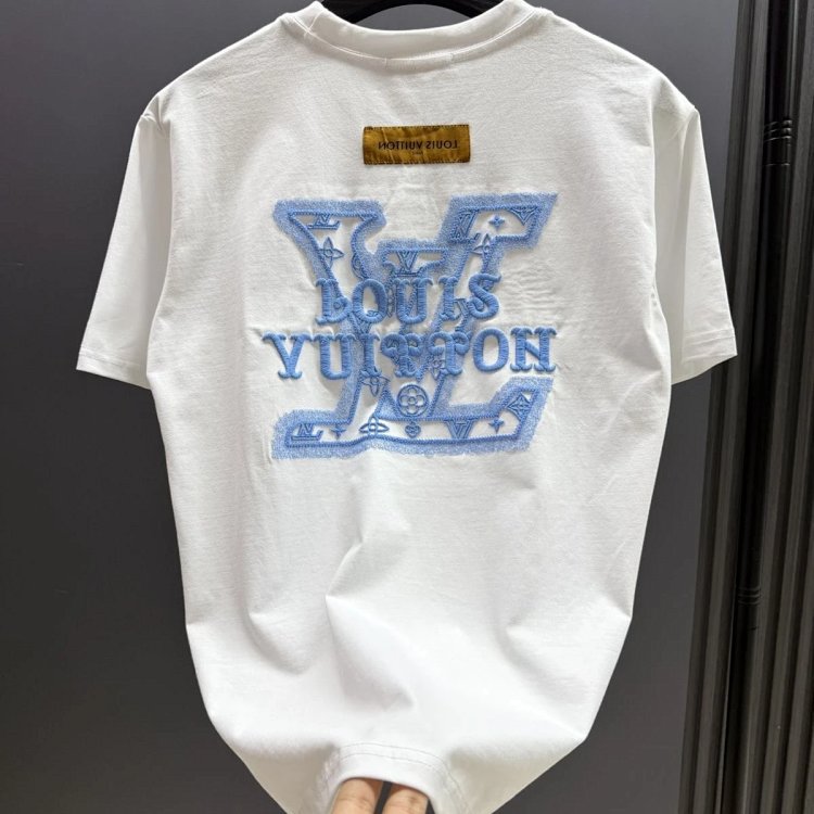 Louis Vuitton short sleeved T-shirt unisex knit top with half sleeves | Loongbuymall