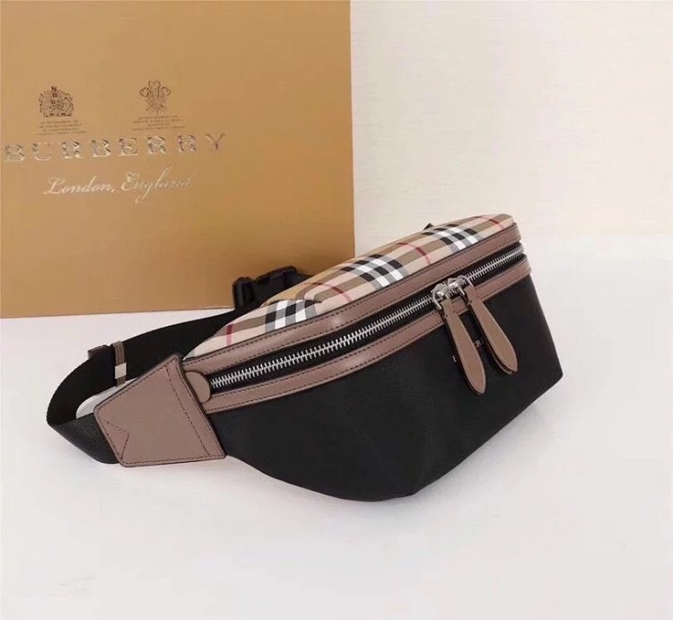 Burberry contrasting waist bag crossbody bag chest bag unisex | Loongbuymall