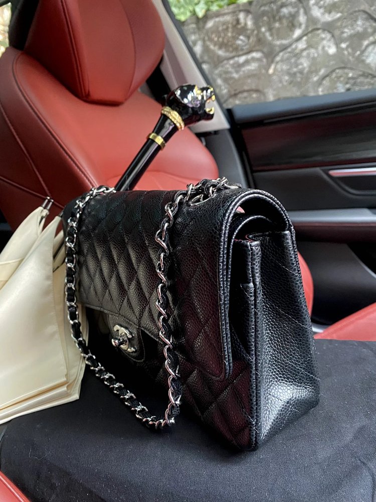 Chanel genuine leather women's bag with diamond grid chain shoulder crossbody bag | Loongbuymall