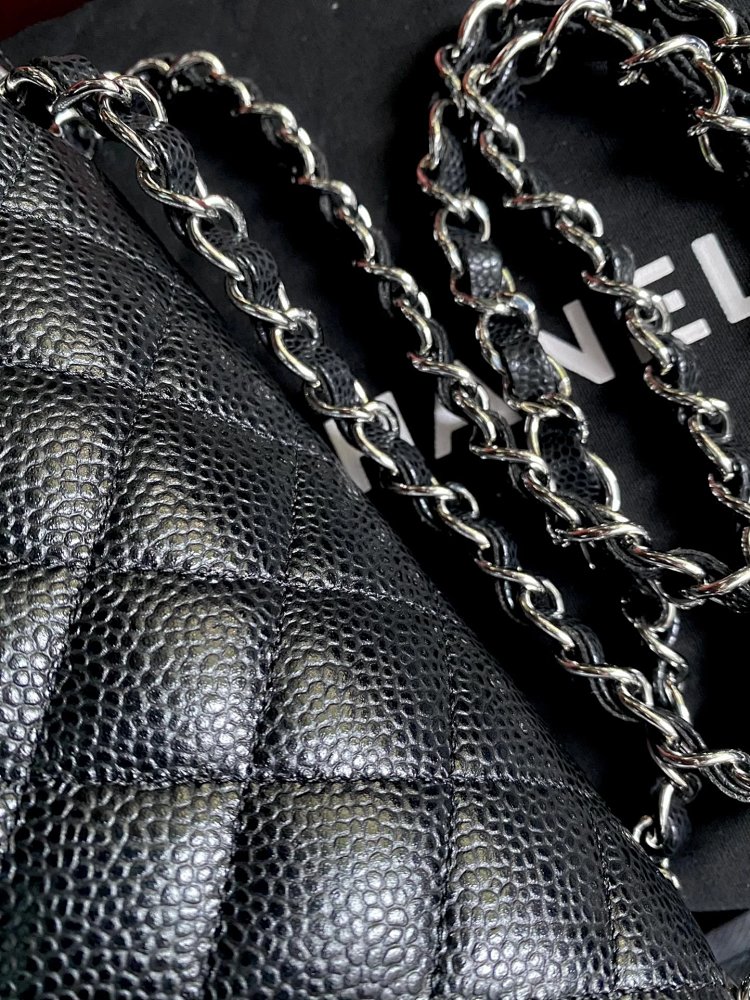Chanel genuine leather women's bag with diamond grid chain shoulder crossbody bag | Loongbuymall