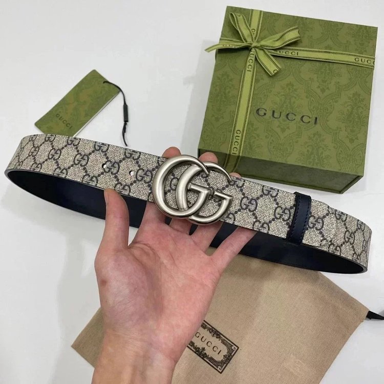 Gucci men's and women's belt PVC distressed calf leather vintage | Loongbuymall