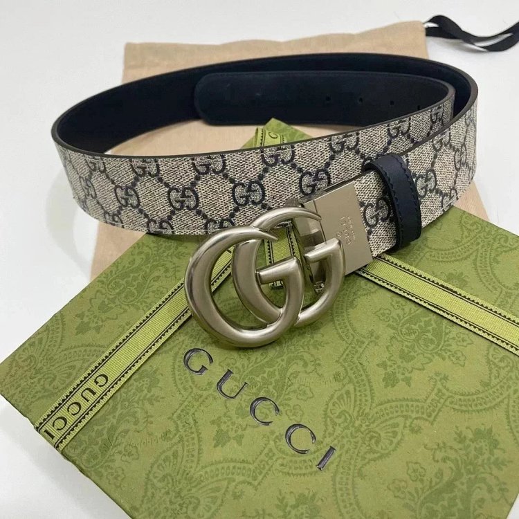 Gucci men's and women's belt PVC distressed calf leather vintage | Loongbuymall
