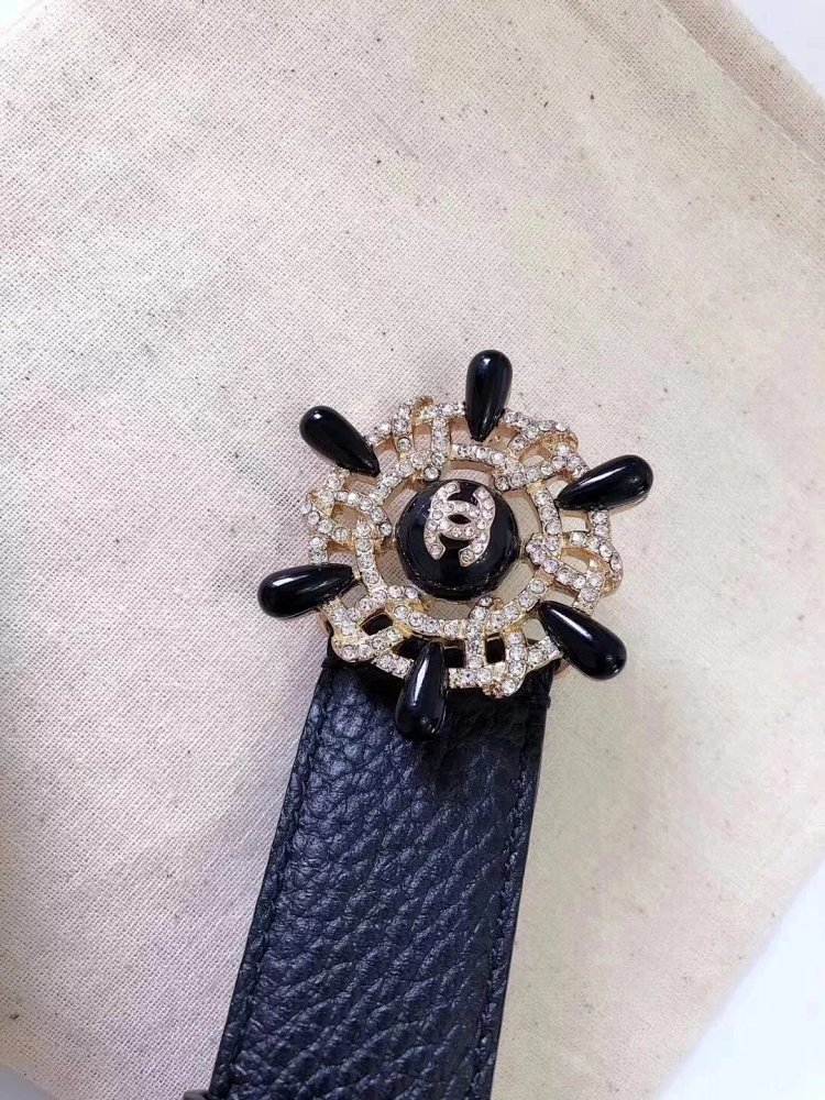 Chanel casual versatile full leather belt | Loongbuymall