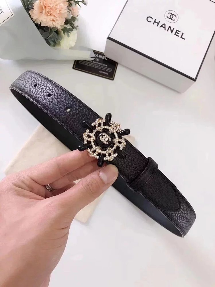 Chanel casual versatile full leather belt | Loongbuymall