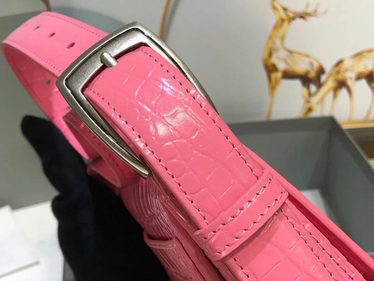 Balenciaga Crocodile Pattern Head Layer Calfskin Single Shoulder Handheld Underarm Bag Women's Bag |