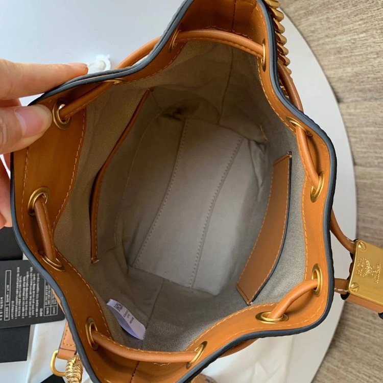 MCM Mini Drawstring Bucket Bag Imported Original Single Handbag Shoulder Bag Crossbody Bag | Loongbu