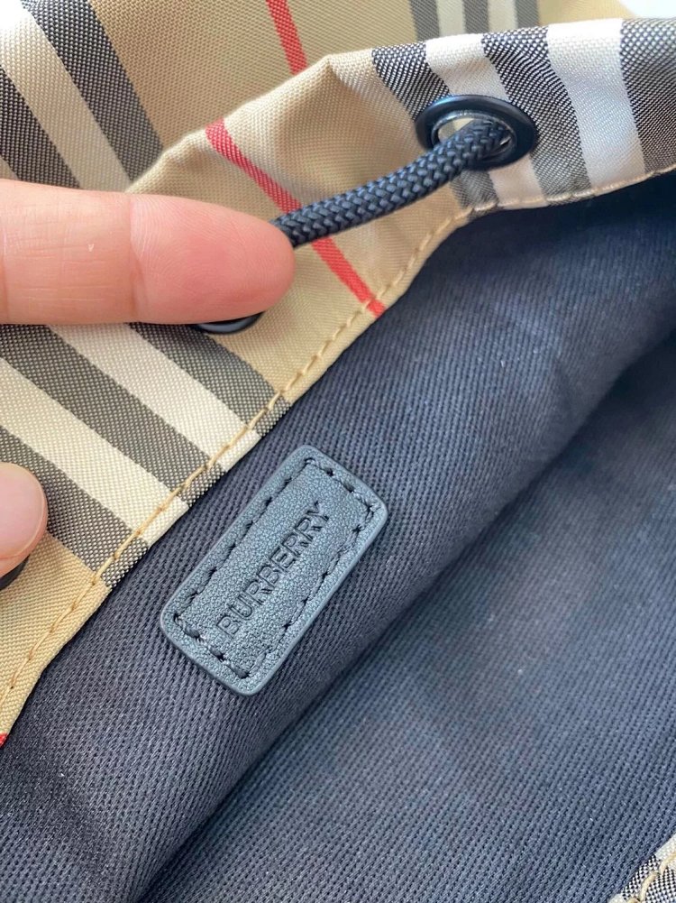 Burberry storage classic plaid canvas bucket bag drawstring bag | Loongbuymall