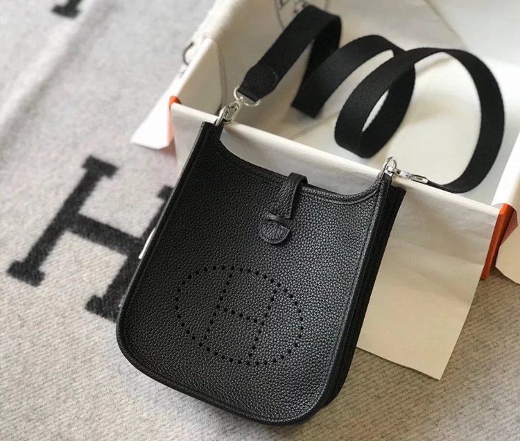 Hermes mini calf leather hollow shoulder crossbody buckle women's bag | Loongbuymall