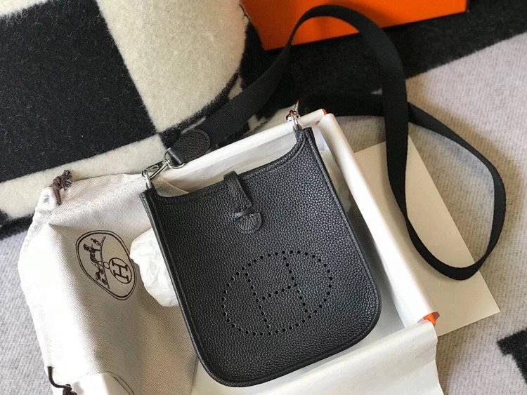 Hermes mini calf leather hollow shoulder crossbody buckle women's bag | Loongbuymall