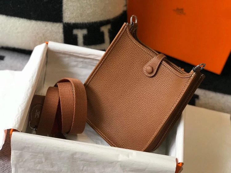 Hermes mini calf leather hollow shoulder crossbody buckle women's bag | Loongbuymall