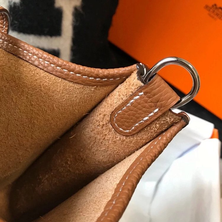 Hermes mini calf leather hollow shoulder crossbody buckle women's bag | Loongbuymall