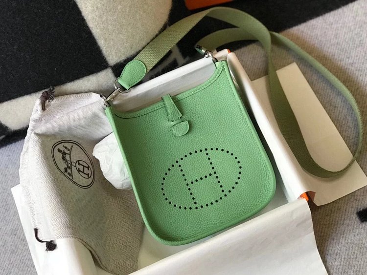 Hermes mini calf leather hollow shoulder crossbody buckle women's bag | Loongbuymall