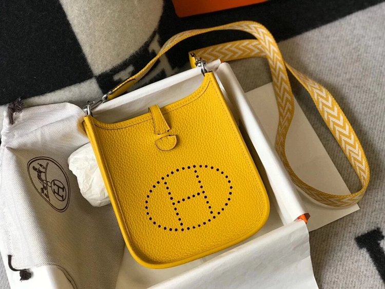 Hermes mini calf leather hollow shoulder crossbody buckle women's bag | Loongbuymall