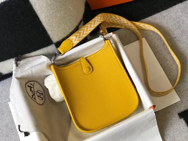 Hermes mini calf leather hollow shoulder crossbody buckle women's bag | Loongbuymall