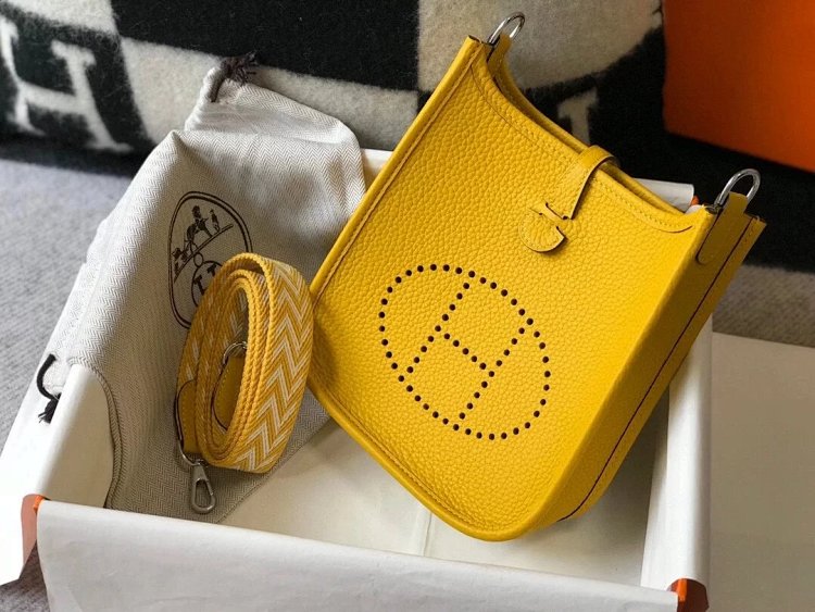 Hermes mini calf leather hollow shoulder crossbody buckle women's bag | Loongbuymall