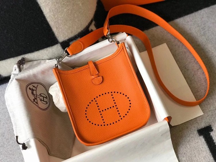 Hermes mini calf leather hollow shoulder crossbody buckle women's bag | Loongbuymall