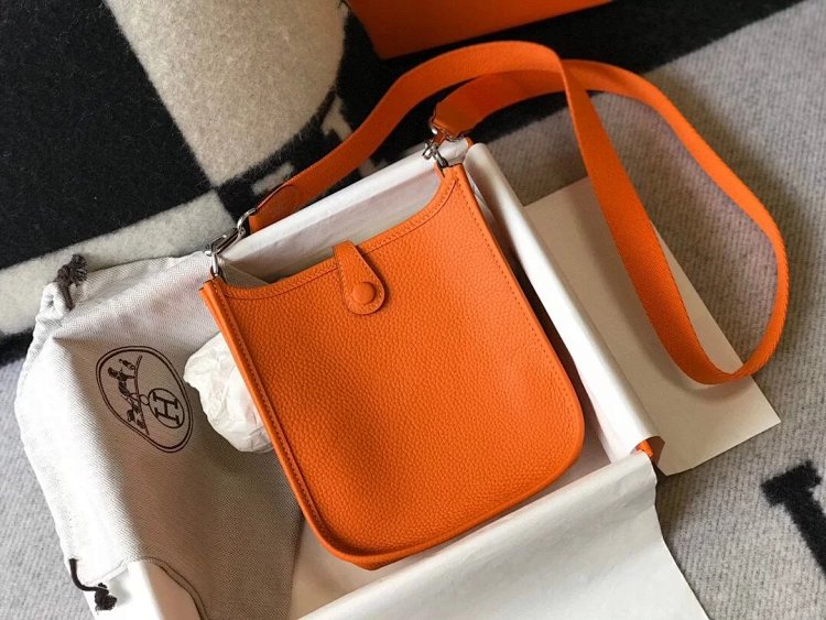 Hermes mini calf leather hollow shoulder crossbody buckle women's bag | Loongbuymall
