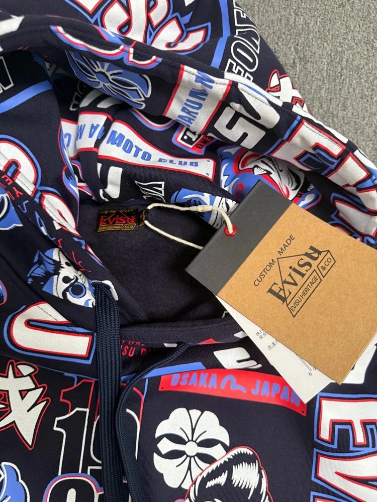 EVISU full print hoodie | Loongbuymall