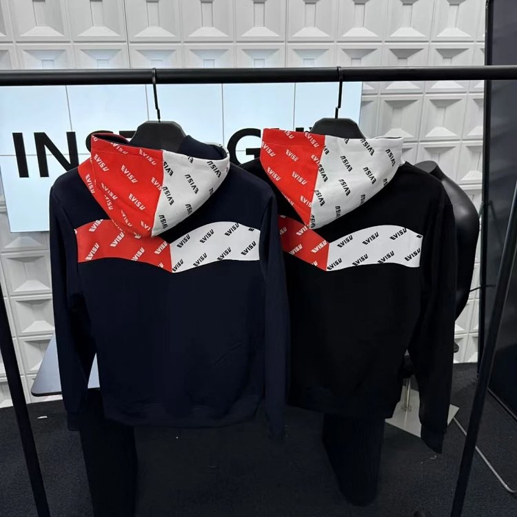 EVISU hooded red and white hoodie | Loongbuymall